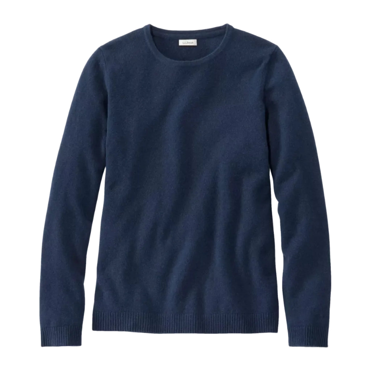 L.L.Bean Women's Classic Cashmere Crewneck Sweater in Classic Navy, front view