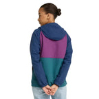 Back view of the L.L.Bean Women’s Mountain Classic Anorak in Deep Blue and Deep Lake
