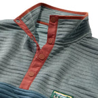 Detail view of quilted knit fabric on L.L.Bean Airlight Knit Colorblock Pullover