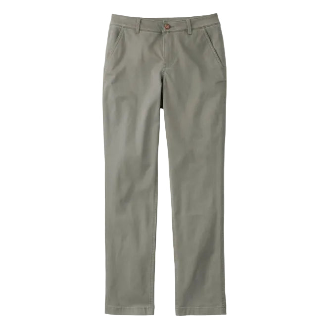 L.L.Bean Comfort Stretch Mid-Rise Straight-Leg Chino in Dusty Olive front view