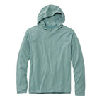 Flat lay of L.L.Bean Insect Shield Field Hoodie in Mineral Blue