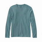 L.L.Bean Insect Shield Field Tee Long Sleeve in Mineral Blue flat lay