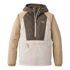 L.L.Bean Men's Mountain Classic Insulated Anorak in Dark Cinder/Silver Sand flat lay