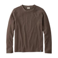 L.L.Bean Men's Mountainside Micro Waffle Crew in Dark Cinder flat lay