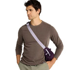 L.L.Bean Men's Mountainside Micro Waffle Crew in Dark Cinder front view