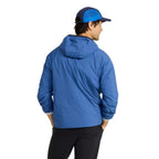 L.L.Bean Men's PrimaLoft Packaway Air Hoodie in Deep Blue back view