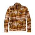 L.L.Bean Men's Sweater Fleece Pullover in Boulder Abstract Mountain flat lay