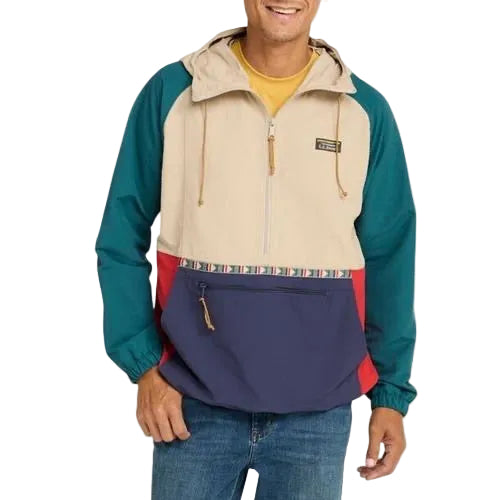 L.L. Bean Mountain Classic Anorak in Light Khaki Steel Grey