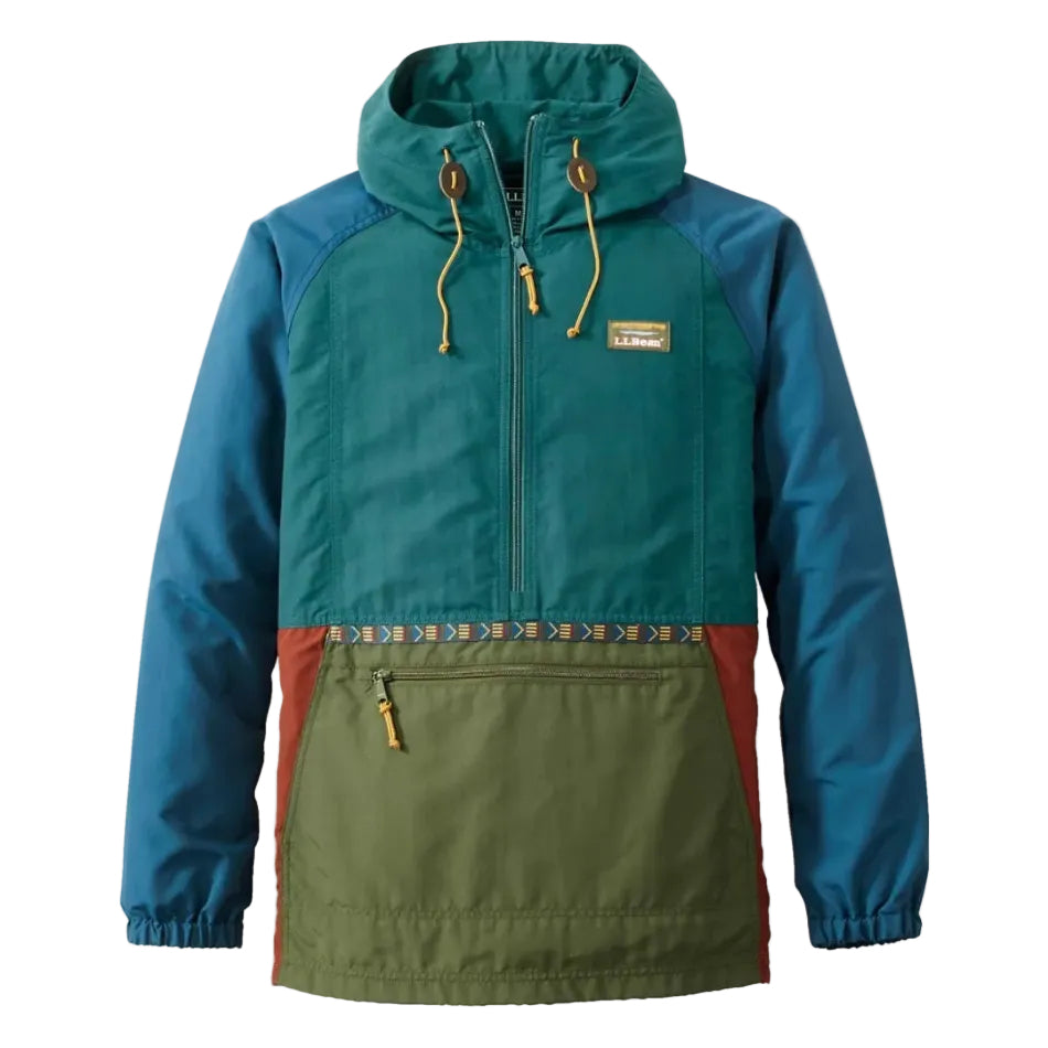 L.L.Bean Mountain Classic Anorak in Spruce Tuscan Olive front view