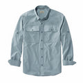 Men’s L.L.Bean No Fly Zone long-sleeve shirt in Slate with lightweight insect-repellent performance fabric