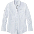 L.L.Bean Tropicwear Long Sleeve Shirt in white front view