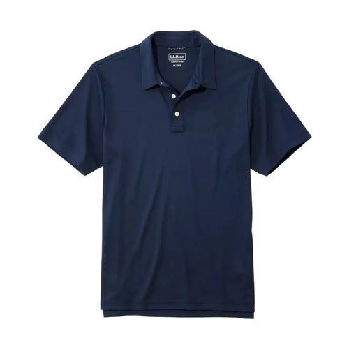 Men's LL Bean Comfort Stretch Performance Polo in Classic Navy front view