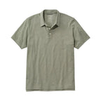Men's LL Bean Comfort Stretch Performance Polo in Deep Olive front view flat