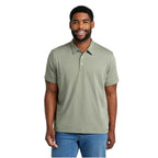 Man wearing LL Bean Comfort Stretch Performance Polo in Deep Olive 