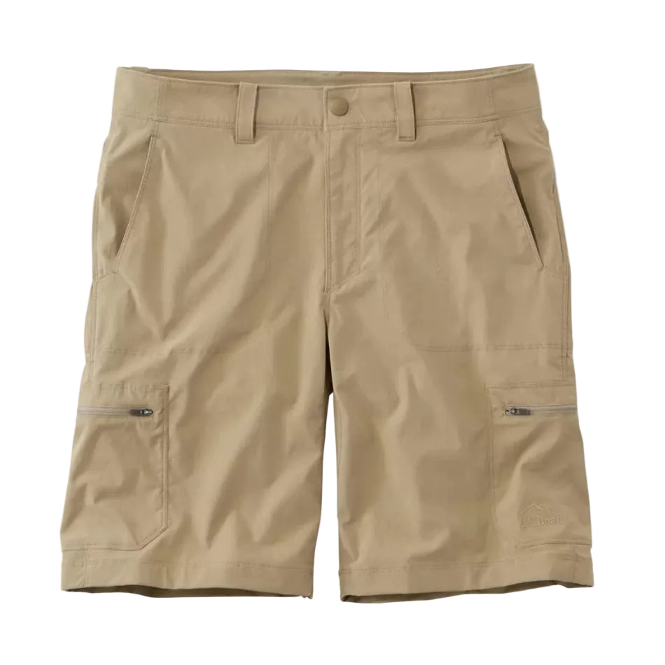 Men's LL Bean Cresta Short 10 inch in Dark Driftwood front view flat lay
