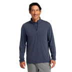 Men's LL Bean Everyday SunSmart Quarter-Zip in Carbon Navy front view