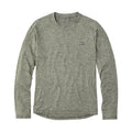Men's LL Bean Insect Shield Pro Knit Crew in Deep Olive Heather front view flat lay