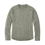 Men's LL Bean Insect Shield Pro Knit Crew in Deep Olive Heather front view flat lay