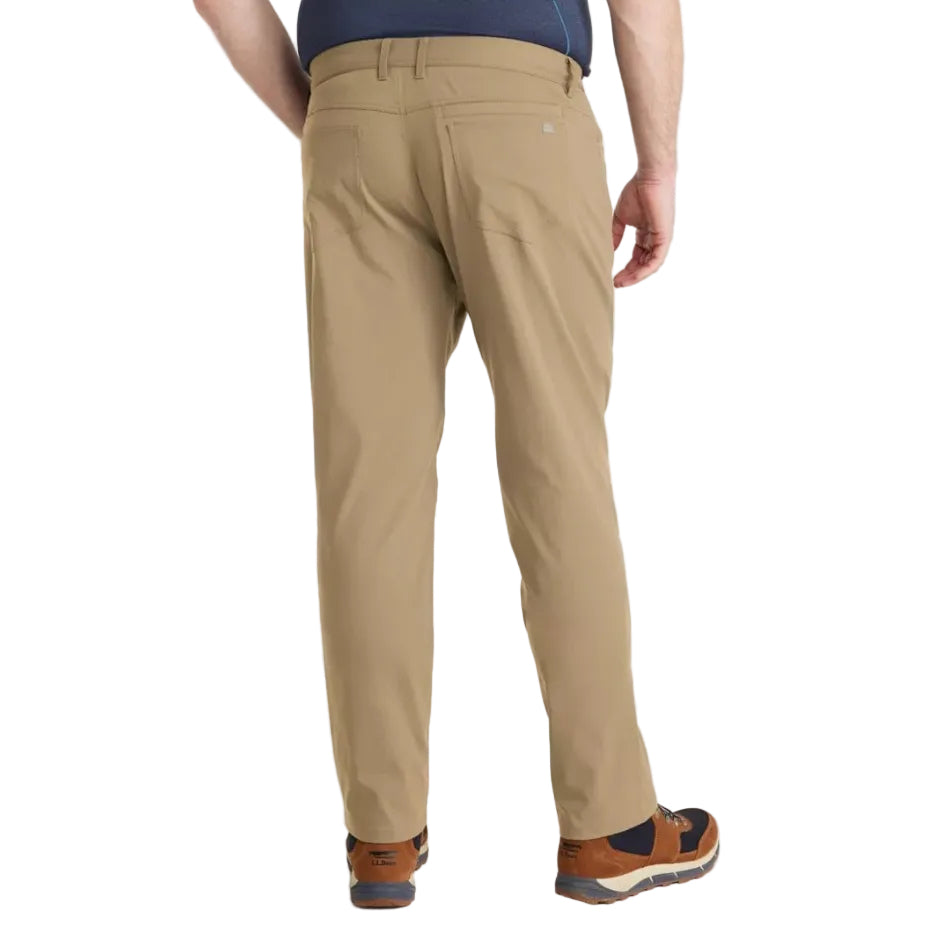Men's LL Bean Venture Stretch 5-Pocket Pant in Dark Driftwood back view
