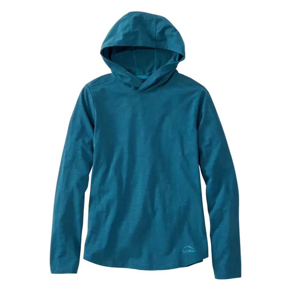 L.L.Bean Women's Insect Shield Field Hoodie in Deep Water Blue front view