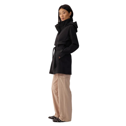 Lolë Alizé Short Trench Coat in black side view
