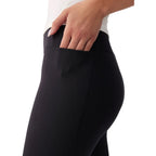 Lolë Boost Ankle Leggings in black showing side pocket and performance fabric detail