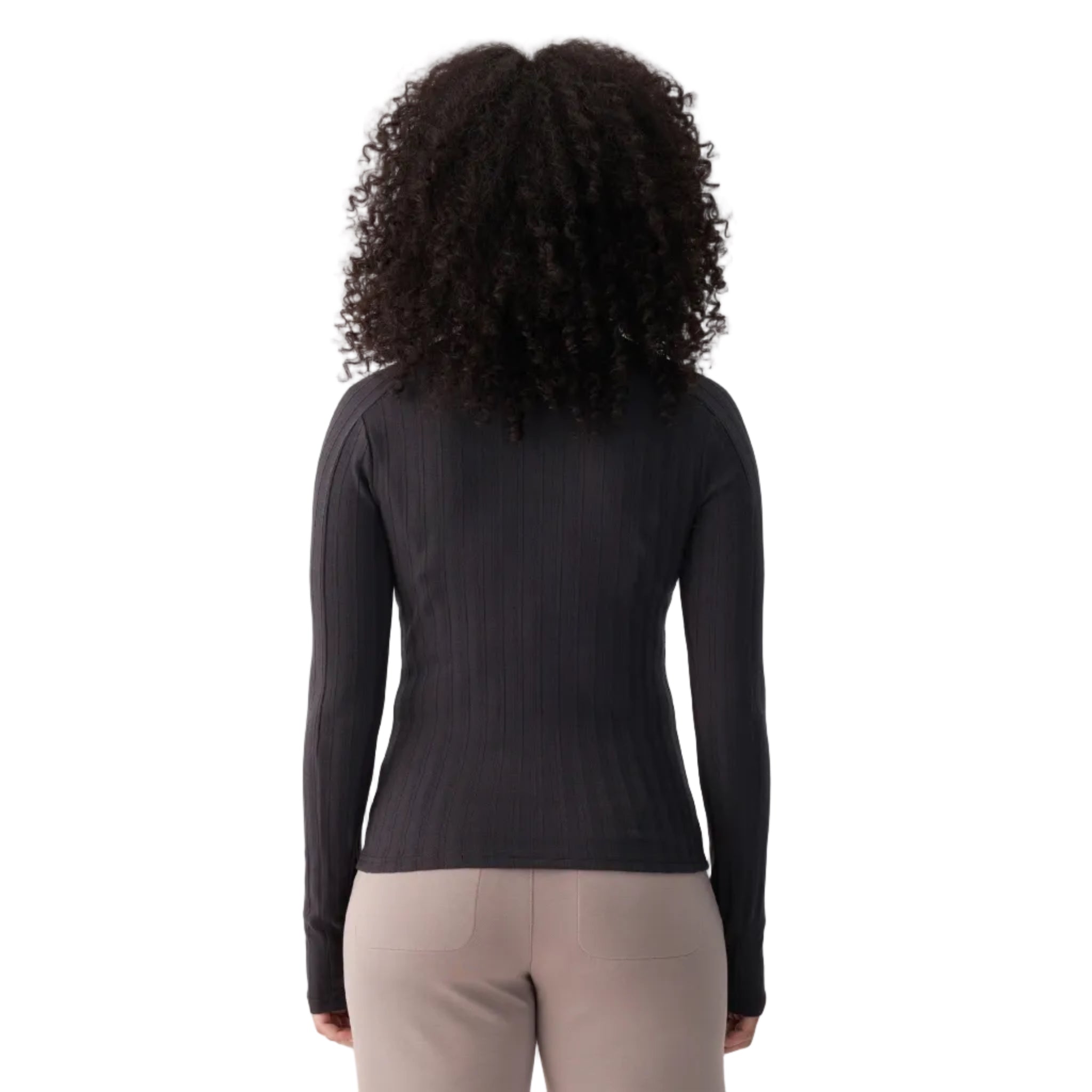 Lolë Women’s Celeste Turtleneck in Black back view