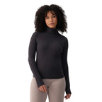 Lolë Women’s Celeste Turtleneck in Black front view