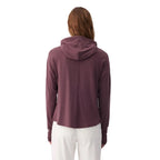 Lolë Women’s Dynamic Hoodie in Mulberry back view
