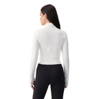 Lolë Women's Serene Cropped Jacket in Birch back view