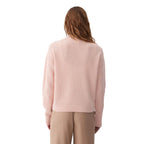 Lolë Women's Verdun V-Neck Sweater in Ballerina Heather back view