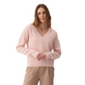 Lolë Women's Verdun V-Neck Sweater in Ballerina Heather front view