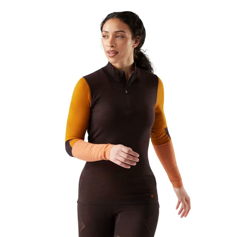 Smartwool Women’s Intraknit Thermal Merino Base Layer Colorblock 1/4 Zip