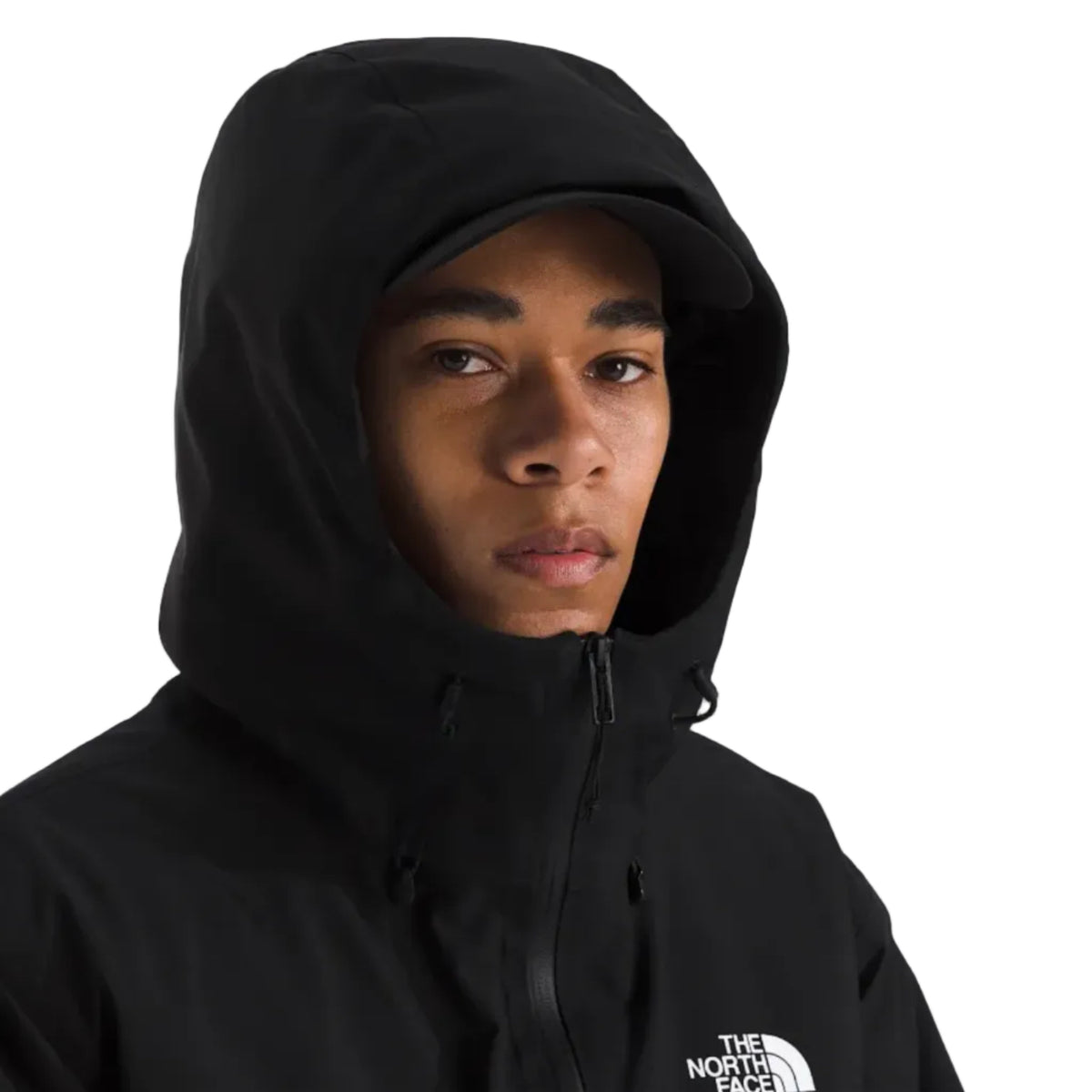 Men's MTN Range Down Hooded Jacket in TNF Black/TNF Black detail view