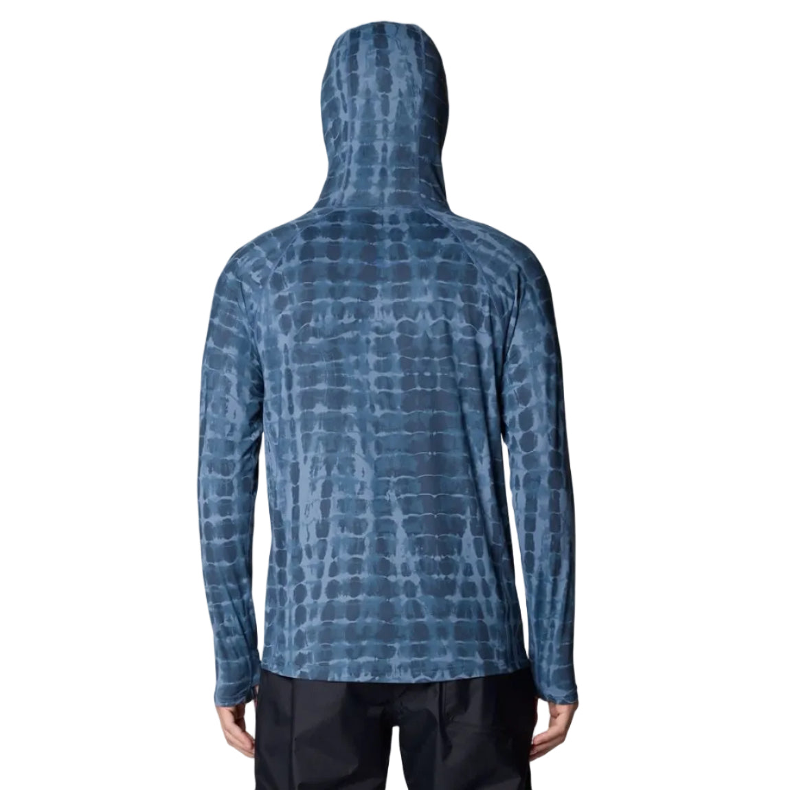 Mountain Hardwear men’s Crater Lake Hoody in Adriatic Blue back view