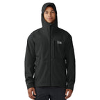 Mountain Hardwear men’s Stretch Ozonic Rain Jacket in Black front view