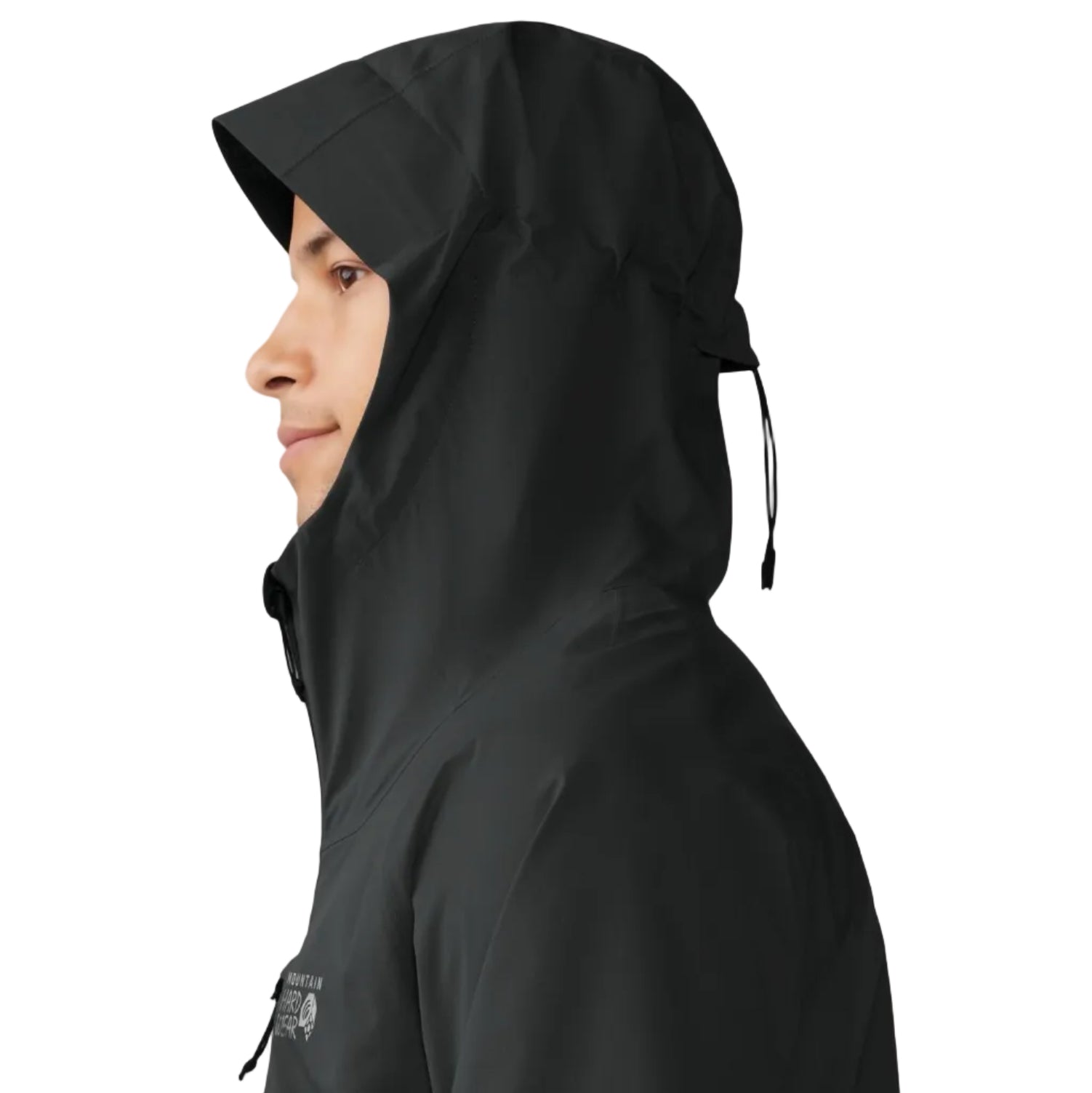 Mountain Hardwear men’s Stretch Ozonic Rain Jacket in Black side view