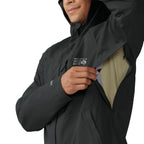 Mountain Hardwear men’s Stretch Ozonic Rain Jacket in Black detail view