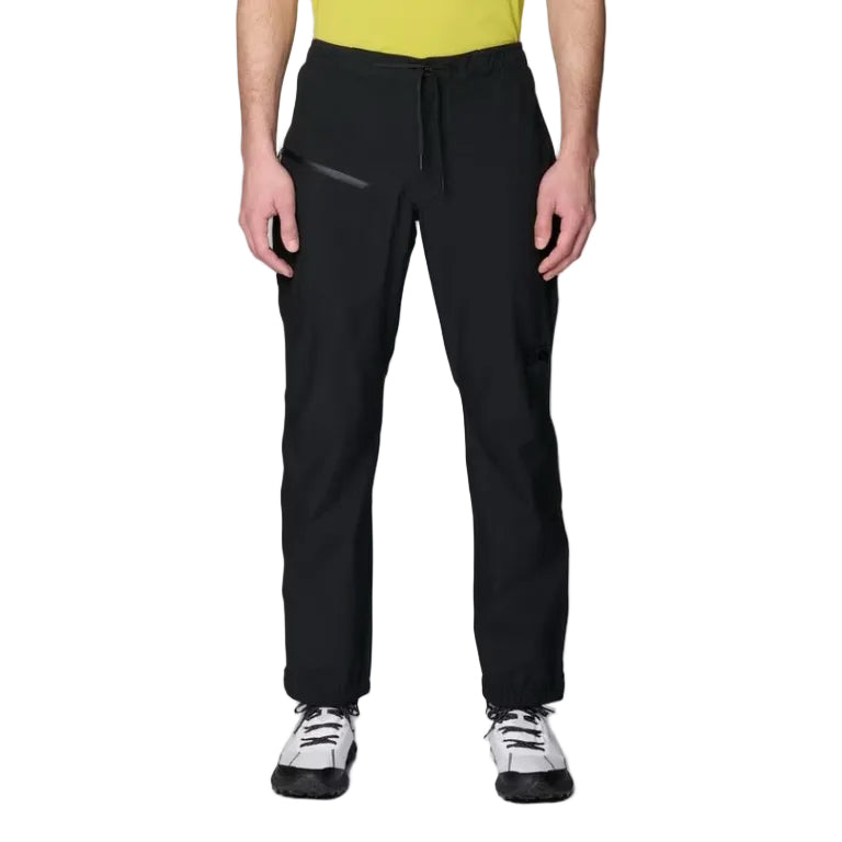 Mountain Hardwear men’s Stretch Ozonic Rain Pant in Black front view