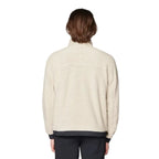 Back view of Mountain Hardwear Men’s Summit Grid Big Grid Half Zip in Fossil