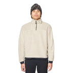 Front view of Mountain Hardwear Men’s Summit Grid Big Grid Half Zip in Fossil