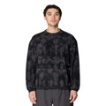 Front view of Mountain Hardwear Men’s Summit Grid Big Grid Pullover Crew in Black Shadowdye