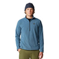 Mountain Hardwear men’s Summit Grid Half-Zip Fleece in Adriatic Blue front view