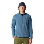 Mountain Hardwear men’s Summit Grid Half-Zip Fleece in Adriatic Blue front view
