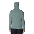 Back view of Mountain Hardwear Men’s Summit Grid Hoody in Thunderhead Grey