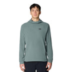 Front view of Mountain Hardwear Men’s Summit Grid Hoody in Thunderhead Grey