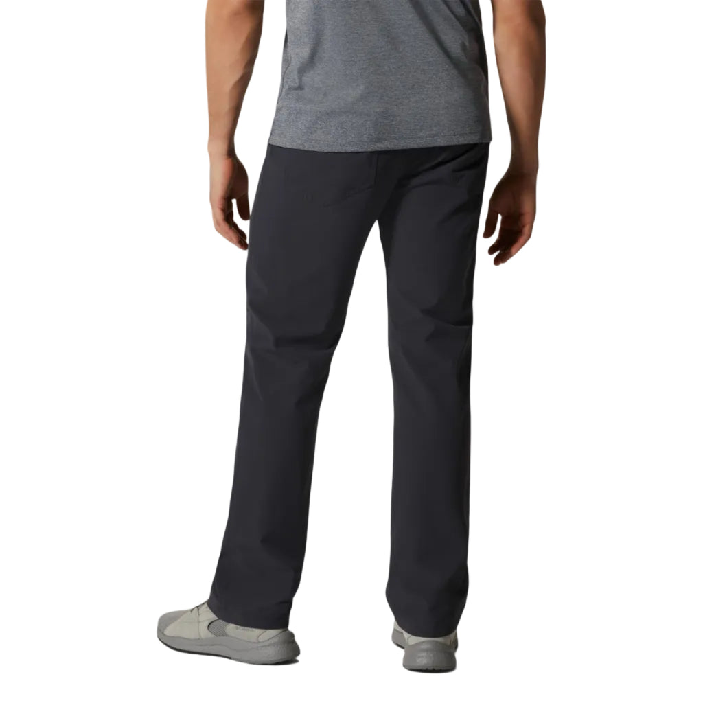 Back view of Mountain Hardwear Men’s Yumalino Lined Pant in Dark Storm