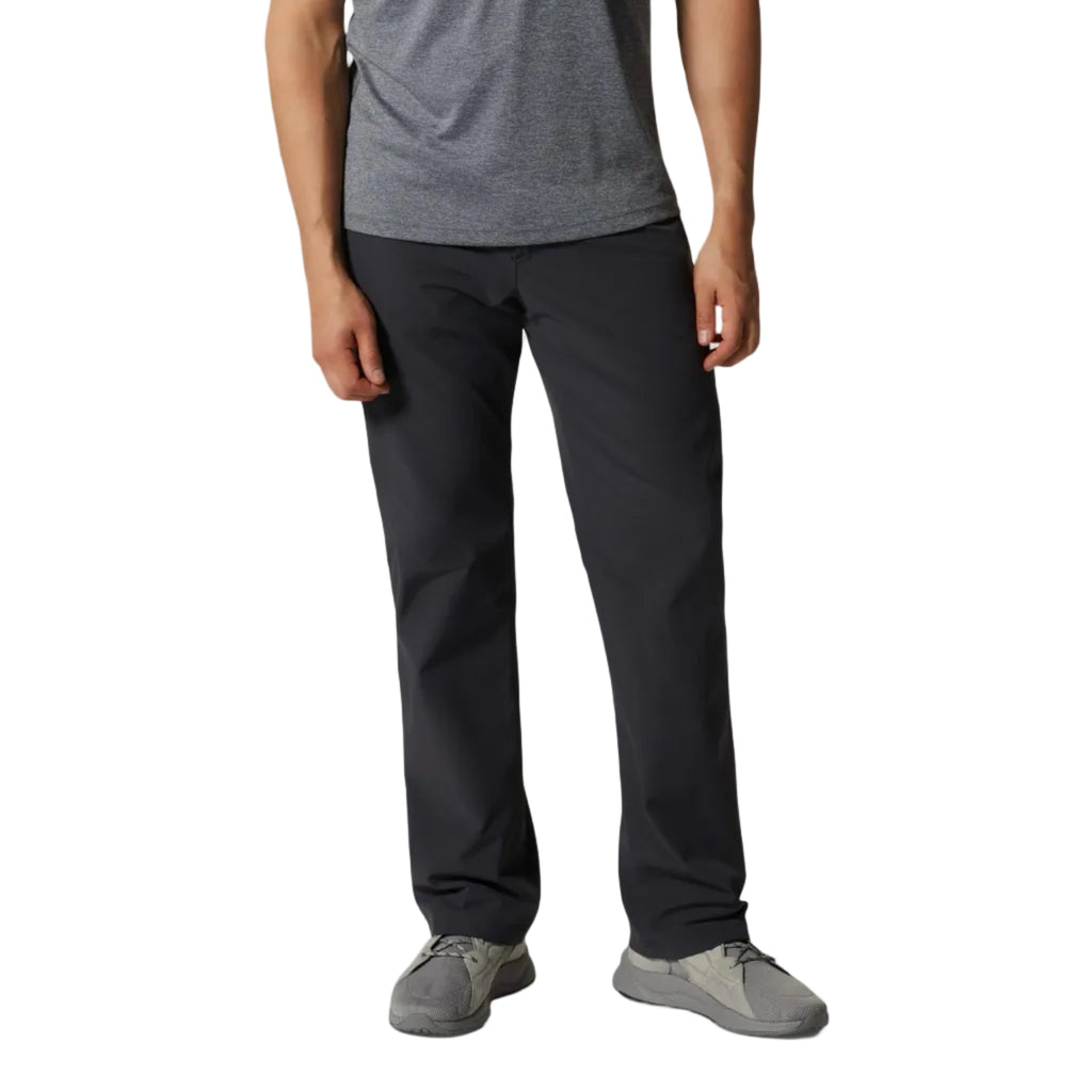 Front view of Mountain Hardwear Men’s Yumalino Lined Pant in Dark Storm