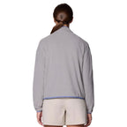 Back view of Mountain Hardwear Microchill Half Zip Pullover in Approaching Storm