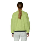 Back view of Mountain Hardwear Women’s Summit Grid Big Grid Crew in Bright Lichen